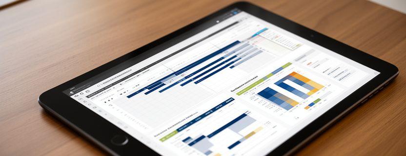 Strategic capacity meeting with digital data overlay